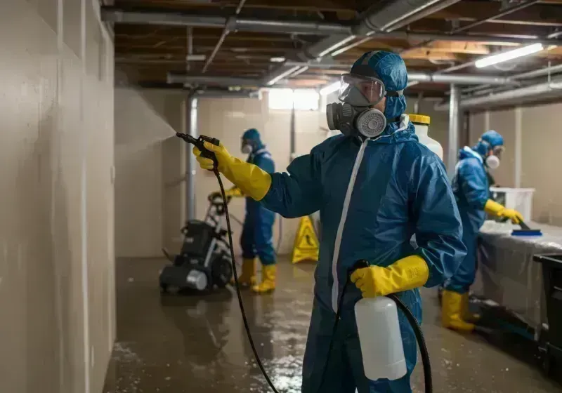 Basement Sanitization and Antimicrobial Treatment process in Johnson County, IL